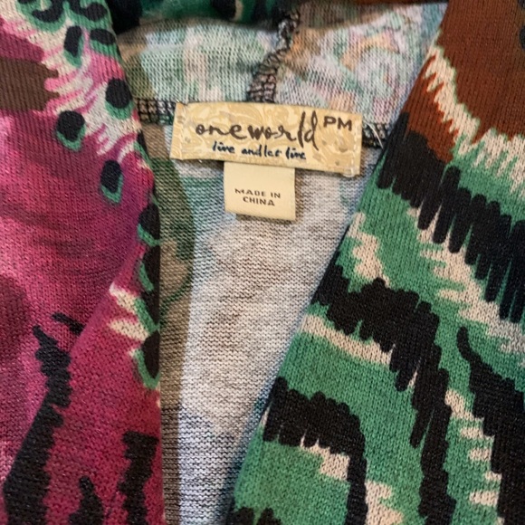 One world multi color jacket NWT - Picture 3 of 10
